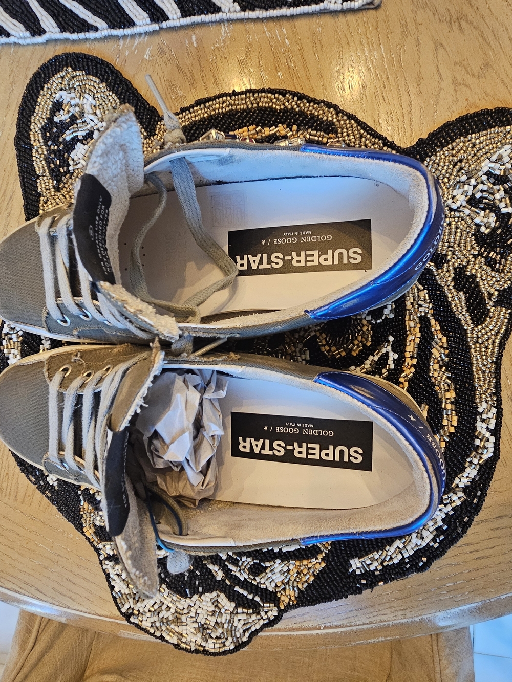 Golden Goose Superstar Canvas Crystal Charm Sneakers💎 - Picture 6 of 12
